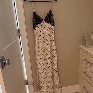 Jessica Simpson Cream and Black Lace Slip Dress